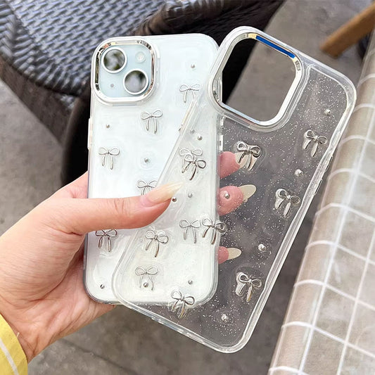 Premium Quality Aesthetic Transparent Bow Case