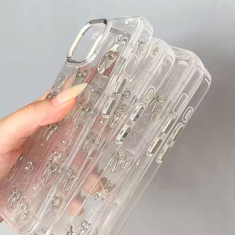 Premium Quality Aesthetic Transparent Bow Case