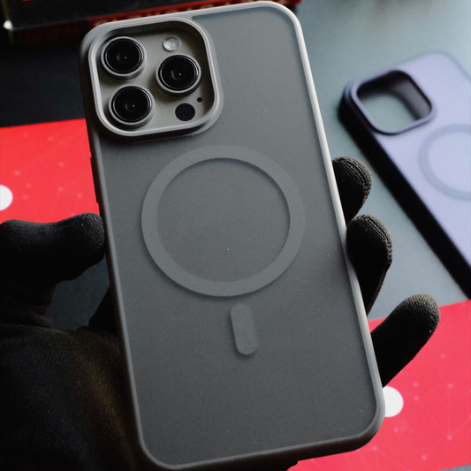 Natural Titanium Matt Magsafe Anti-shock case