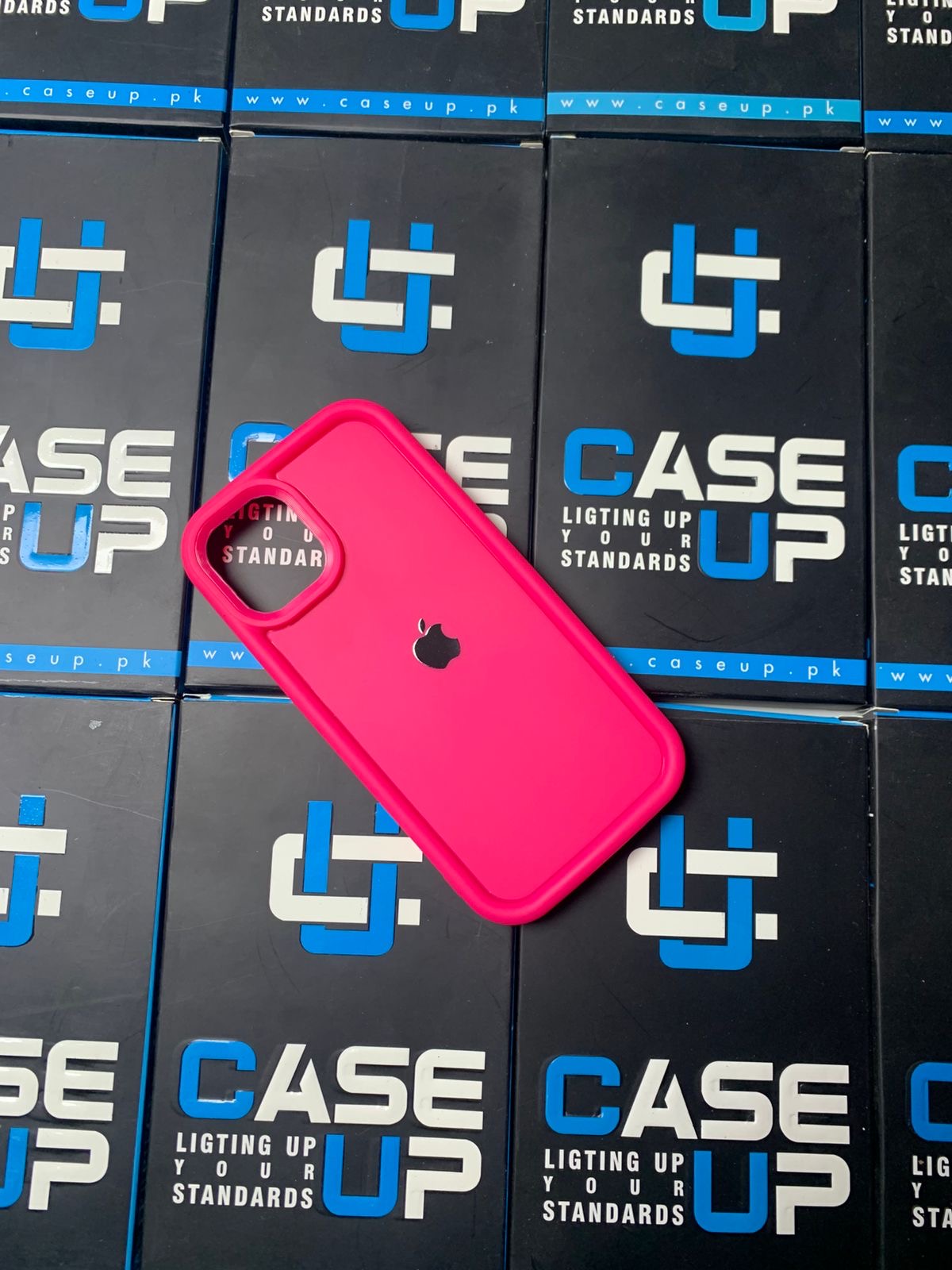 New Solid Simple Silicone Case With Apple Logo