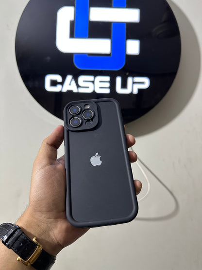 New Solid Simple Silicone Case With Apple Logo