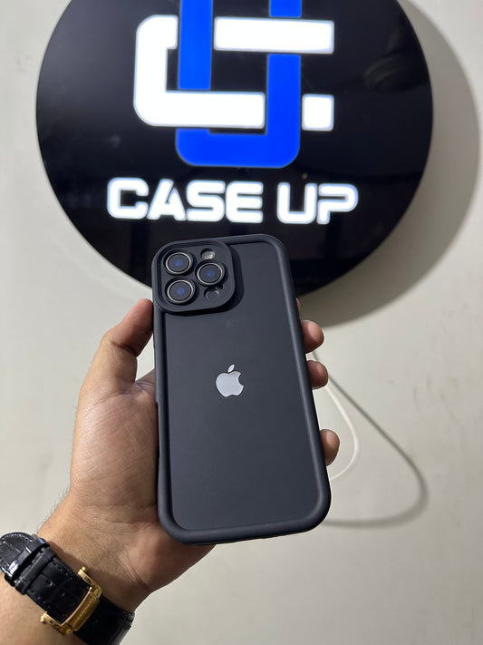 New Solid Simple Silicone Case With Apple Logo