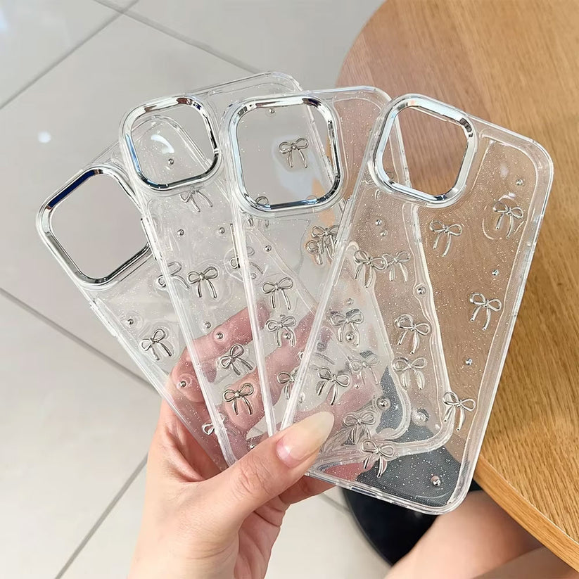 Premium Quality Aesthetic Transparent Bow Case