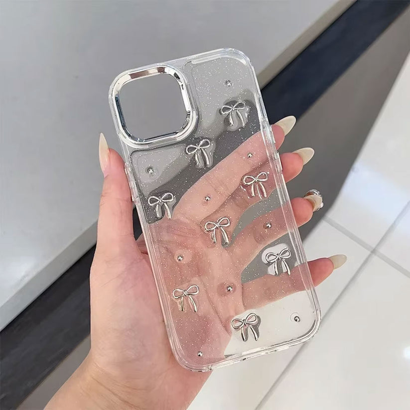 Premium Quality Aesthetic Transparent Bow Case