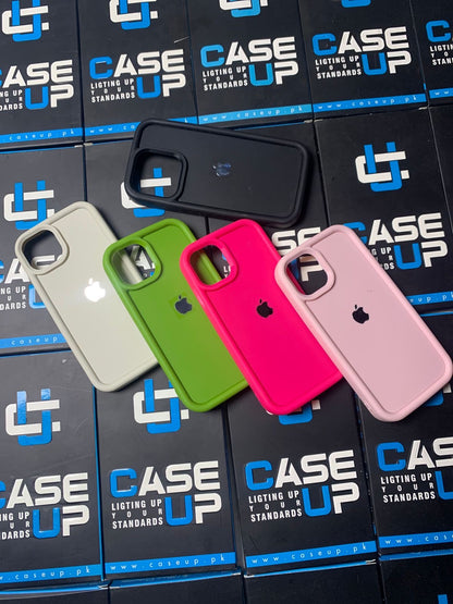 New Solid Simple Silicone Case With Apple Logo