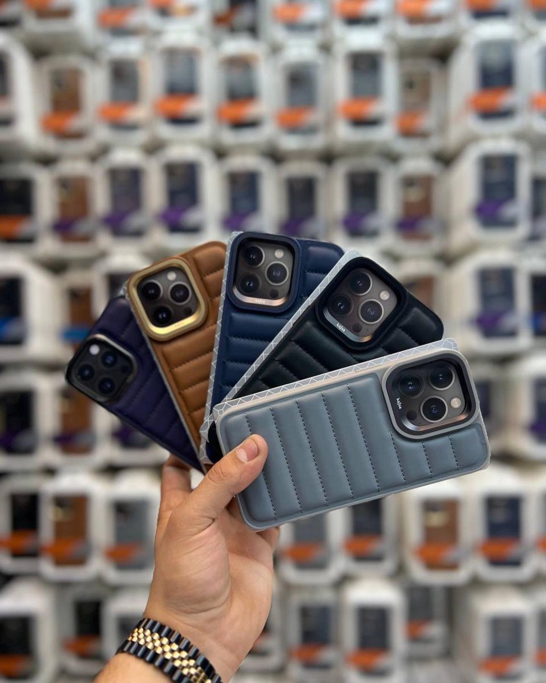 Kajsa Horizon Premium Puffer Back Case (iPhone 15 series)